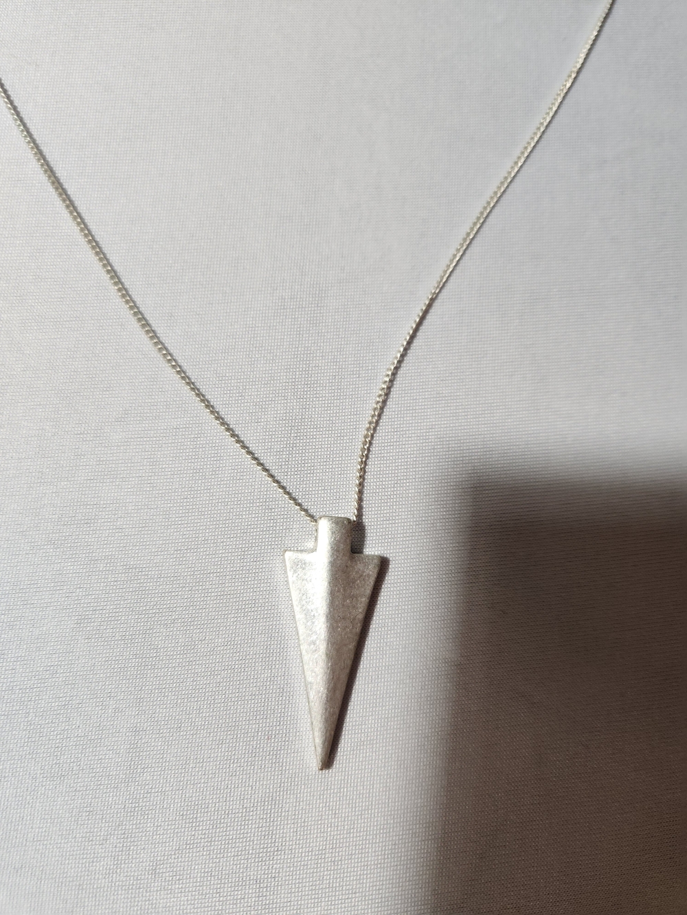 Express Silver Arrowhead Pendant Necklace - Women Jewelry 18" Long